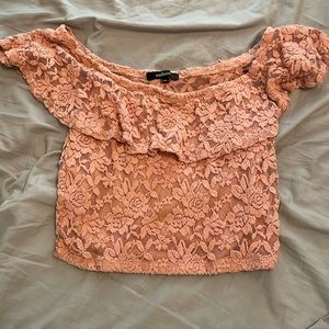 Floral pink crop top